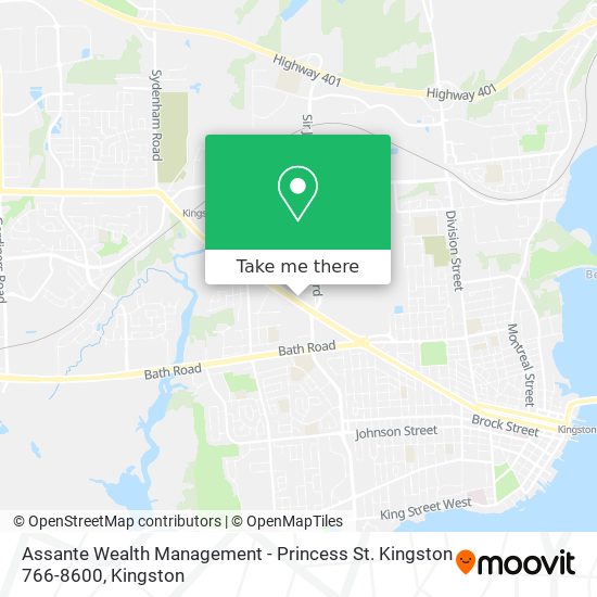 Assante Wealth Management - Princess St. Kingston 766-8600 map