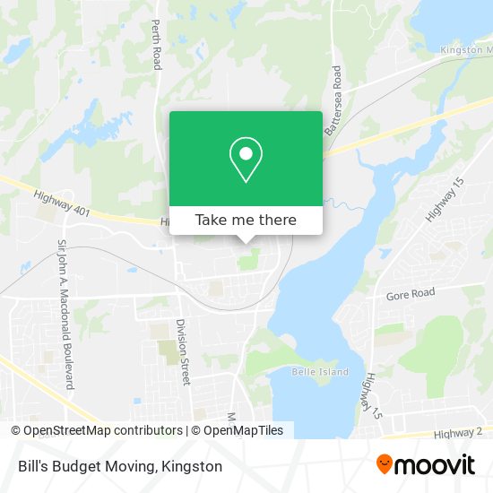 Bill's Budget Moving map