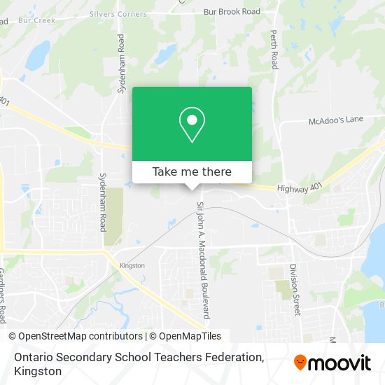 Ontario Secondary School Teachers Federation map