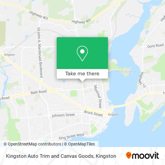 Kingston Auto Trim and Canvas Goods map