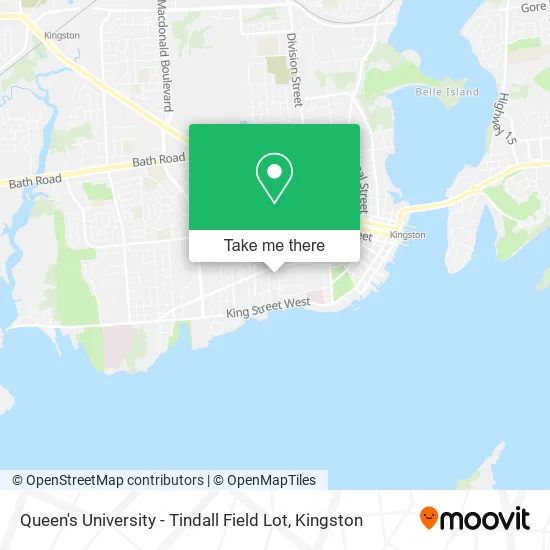 Queen's University - Tindall Field Lot map