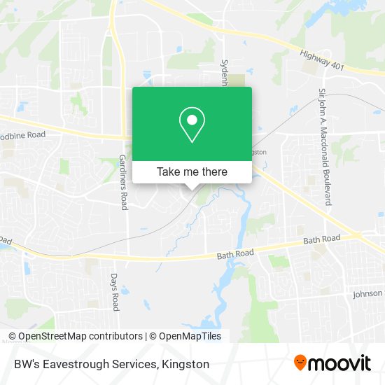 BW's Eavestrough Services map