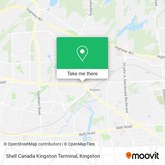 Shell Canada Kingston Terminal map
