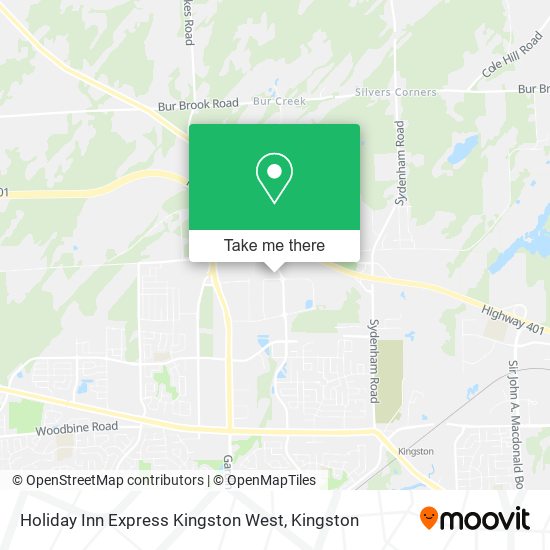 Holiday Inn Express Kingston West map