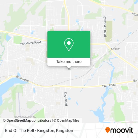 End Of The Roll - Kingston map