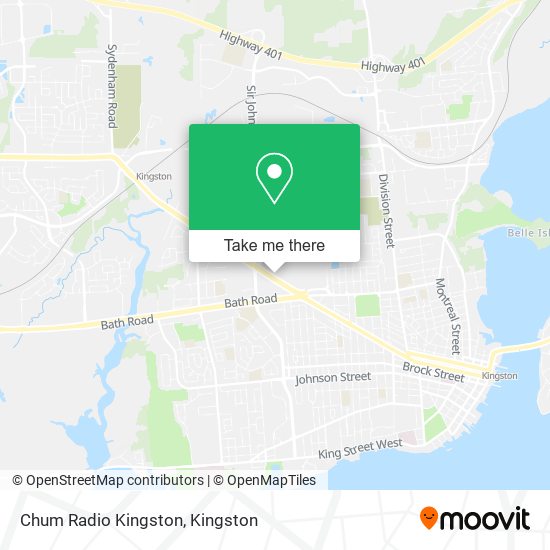 Chum Radio Kingston map