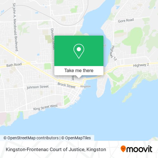 Kingston-Frontenac Court of Justice map