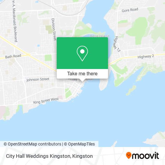 City Hall Weddings Kingston map