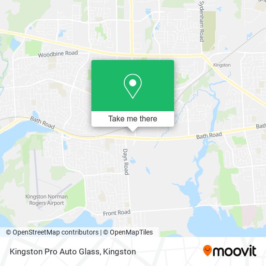 Kingston Pro Auto Glass map