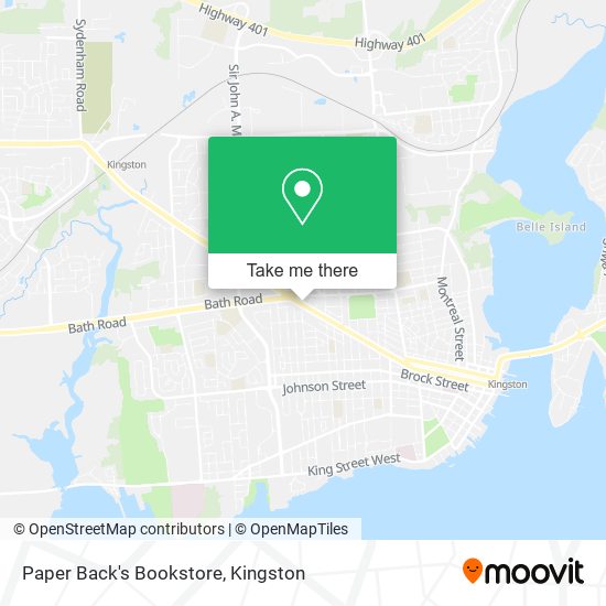 Paper Back's Bookstore map