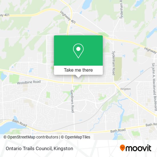 Ontario Trails Council map