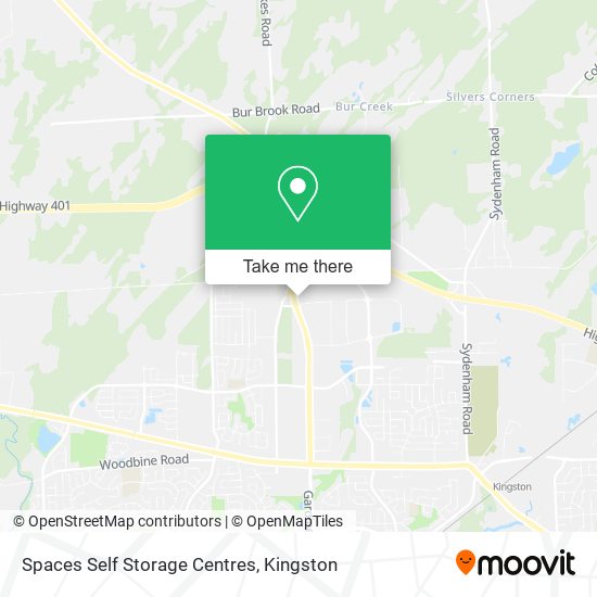 Spaces Self Storage Centres map