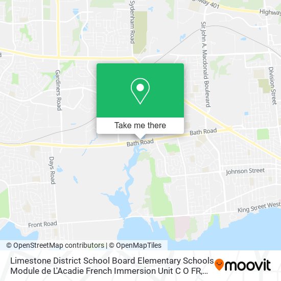 Limestone District School Board Elementary Schools Module de L'Acadie French Immersion Unit C O FR plan