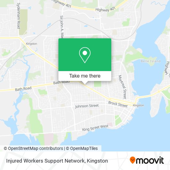Injured Workers Support Network map