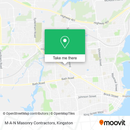M-A-N Masonry Contractors map