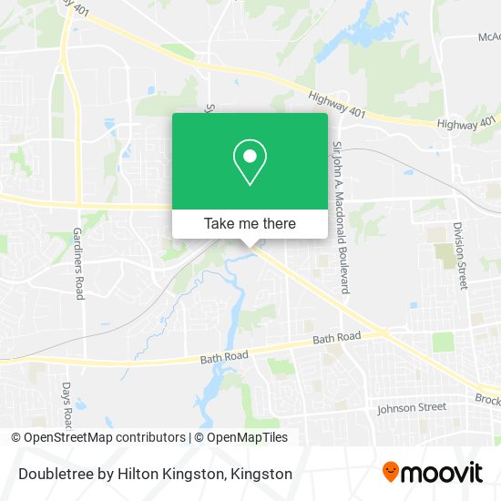 Doubletree by Hilton Kingston map