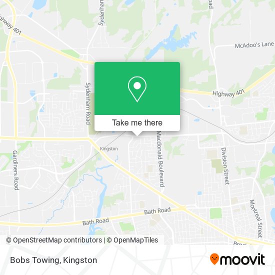 Bobs Towing map