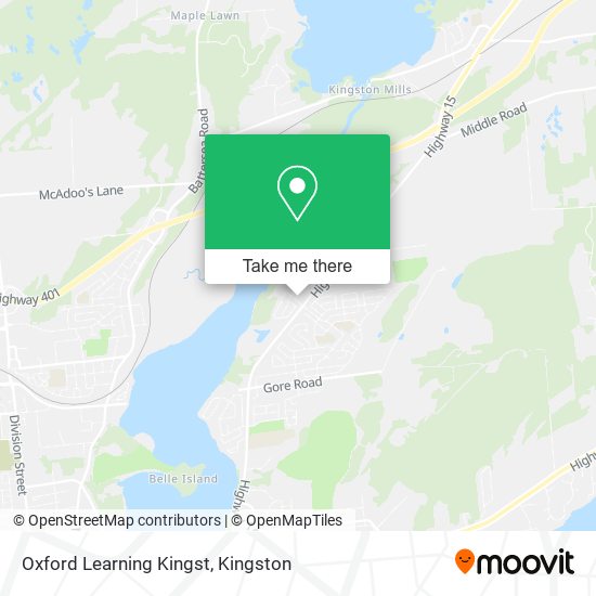 Oxford Learning Kingst map