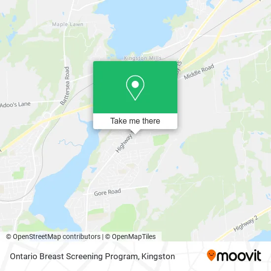 Ontario Breast Screening Program map