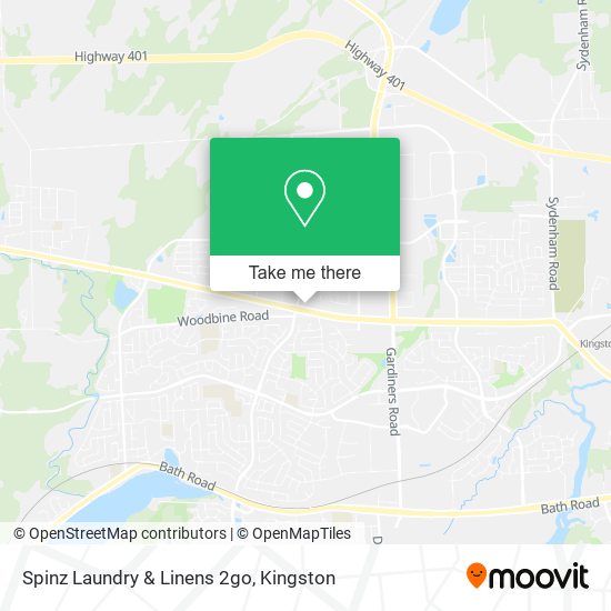 Spinz Laundry & Linens 2go map
