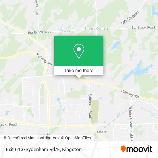 Exit 613/Sydenham Rd/E map