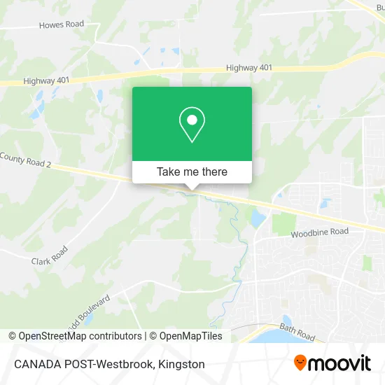 CANADA POST-Westbrook map