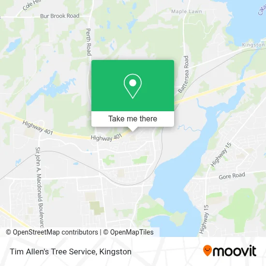 Tim Allen's Tree Service map