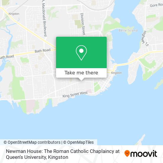 Newman House: The Roman Catholic Chaplaincy at Queen's University map