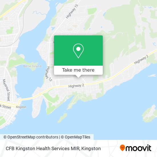 CFB Kingston Health Services MIR map