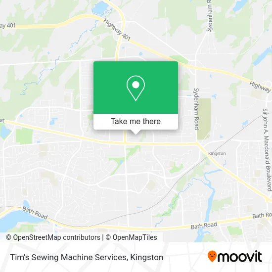 Tim's Sewing Machine Services map