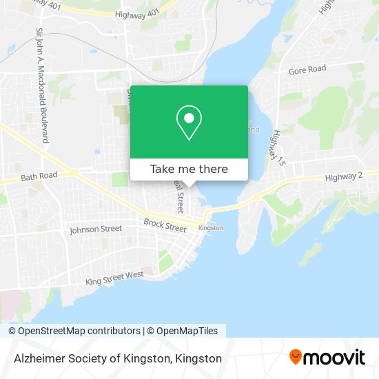 Alzheimer Society of Kingston map