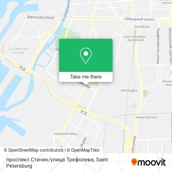 проспект Стачек / улица Трефолева map