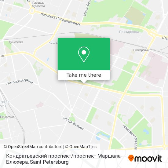 Кондратьевский проспект / проспект Маршала Блюхера map