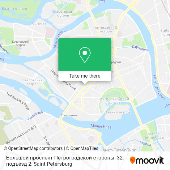Большой проспект Петроградской стороны, 32, подъезд 2 map