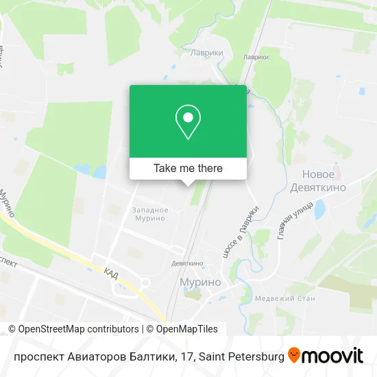 проспект Авиаторов Балтики, 17 map