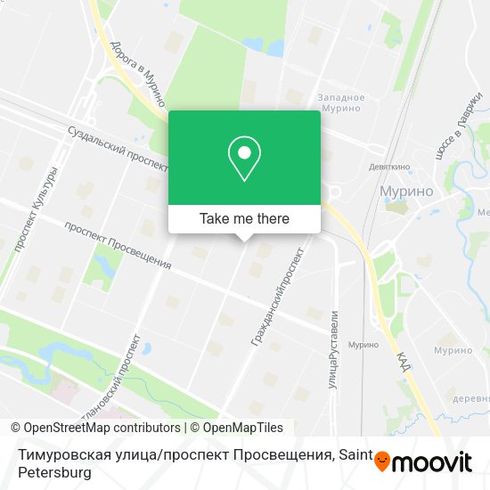 Тимуровская улица / проспект Просвещения map