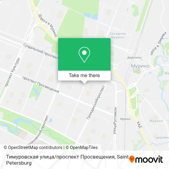 Тимуровская улица / проспект Просвещения map