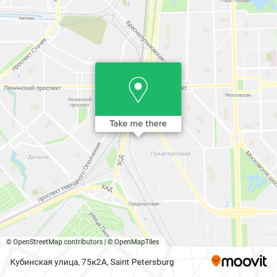 Кубинская улица, 75к2А map