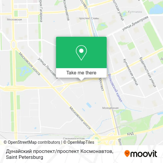 Дунайский проспект / проспект Космонавтов map