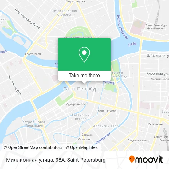 Миллионная улица, 38А map