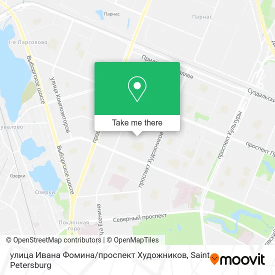 улица Ивана Фомина / проспект Художников map