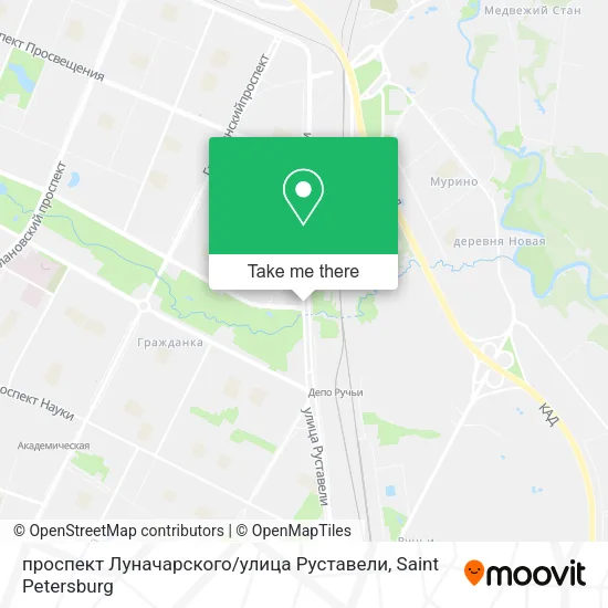 проспект Луначарского / улица Руставели map