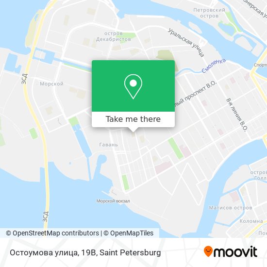 Остоумова улица, 19В map