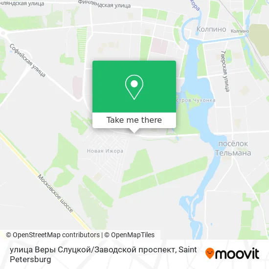 улица Веры Слуцкой / Заводской проспект map