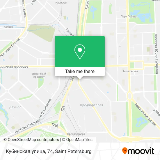 Кубинская улица, 74 map