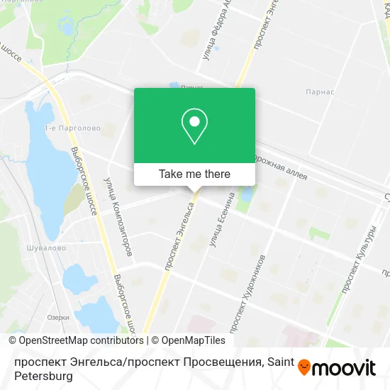 проспект Энгельса / проспект Просвещения map