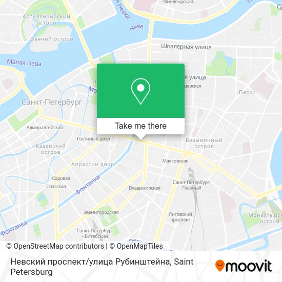 Невский проспект / улица Рубинштейна map