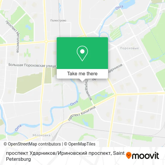 проспект Ударников / Ириновский проспект map