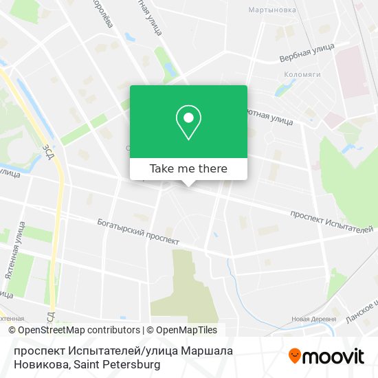 проспект Испытателей / улица Маршала Новикова map