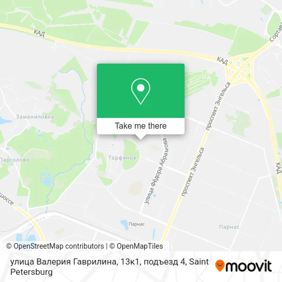 улица Валерия Гаврилина, 13к1, подъезд 4 map